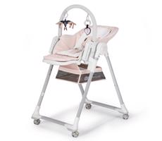 Kinderkraft KINDERKRAFT - Detská jedálenská stolička 2v1 LASTREE ružová/biela