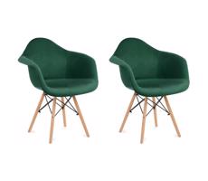 Konsimo Sp. z o.o. Sp. k. SADA 2x Jedálenská stolička NEREA 80x60,5 cm zelená/buk