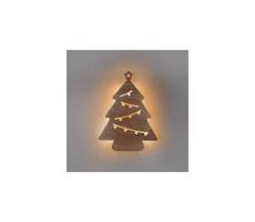 LED nástěnná dekorace vánoční stromek 24x LED 2x AA 1V260