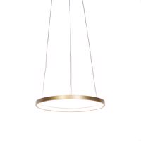 Moderné kruhové závesné svietidlo zlaté 40 cm vrátane LED - Anella