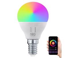 NEO LITE SMART LED žárovka E14 6W RGB+CCT barevná a bílá, stmívatelná, Wi-Fi, P45, TUYA
