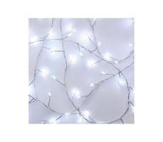 100 LED nano reťaz ježko 2,4 m 3x AA vnútorná studená biela časovač D3FC01