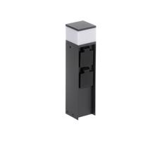 38763-Vonkajšia lampa s 2 zásuvkami DASTEN 1xG9/11W/230V 30 cm IP44 čierna