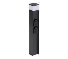 38765-Vonkajšia lampa s 2 zásuvkami DASTEN 1xG9/11W/230V 50 cm IP44 čierna