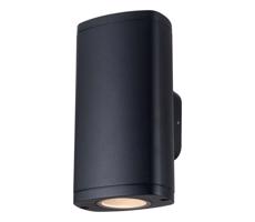 38882 - Vonkajšie nástenné svietidlo ZEVI 2xGU10/10W/230V IP54 čierna