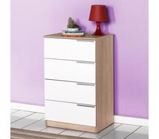 Adore Furniture Komoda 89x55 cm hnedá/biela