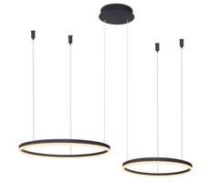 Azzardo Azzardo - LED Stmievateľný luster na lanku HALO LED/90W/230V čierna + DO