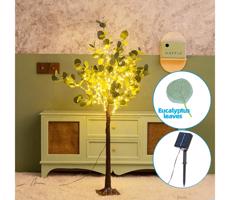 B.V.  - LED Solárna dekorácia 150xLED/3,2m IP65 teplá biela eukalyptus
