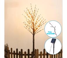 B.V.  - LED Solárna dekorácia 152xLED/3,8m IP65 teplá biela hrozno