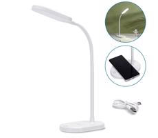 B.V. - LED Stmievateľná stolná lampa s bezdrôtovým nabíjaním LED/2,5W/5V biela