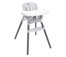 Chicco Chicco - Detská jedálenská stolička ZEST 3v1 biela/šedá