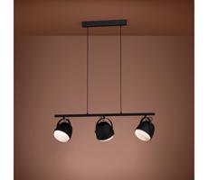 Eglo 390046 - Luster na lanku UPANEMA 3xE27/28W/230V čierna
