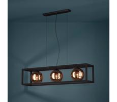 Eglo 390091 - Luster na lanku CORDOBA 3xE27/40W/230V medená/čierna