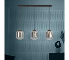 Eglo 390104 - Luster na lanku BULCIAGO 3xE27/40W/230V dymová