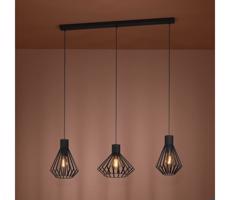 Eglo 390125 - Luster na lanku BASIDANO 3xE27/40W/230V čierna