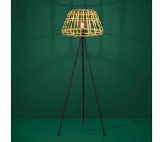 Eglo 390155 - Stojacia lampa MONTEZUELO 1xE27/40W/230V hnedá