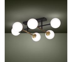 Eglo 390176 - Prisadený luster PAZ 6xE14/40W/230V zlatá/čierna