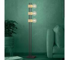 Eglo 390194 - Stojacia lampa LEVANTARA 3xE27/40W/230V čierna/hnedá