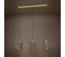 Eglo 390207 - Luster na lanku COROJAL 3xE27/40W/230V zlatá/hnedá
