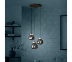 Eglo 390319 - Luster na lanku MAGACELA 3xE27/40W/230V dymová