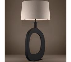 Eglo 390424 - Stolná lampa DIEZMA 1xE27/60W/230V 88 cm čierna/krémová