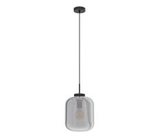 Eglo 39673 - Luster na lanku BULCIAGO 1xE27/40W/230V priemer 25 cm šedá