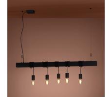 Eglo 39937 - Luster na lanku TOWNSHEND-B 5xE27/40W/230V čierna