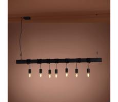 Eglo 39938 - Luster na lanku TOWNSHEND-B 7xE27/40W/230V čierna