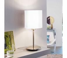 Eglo 54744 - Stolná lampa ANADIA 1xE14/40W/230V biela/matný chróm