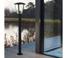 Eglo 98123 - Vonkajšia lampa MONREALE 1xE27/60W/230V IP44 výška 995 čierna