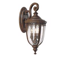 Elstead Feiss FE-EB2-M-BRB-Vonkajšie nástenné svietidlo ENGLISH BRIDLE 3xE14/60W/230V IP44