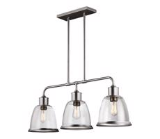 Elstead Feiss FE-HOBSON-3P-SN - Luster na tyči HOBSON 3xE27/60W/230V