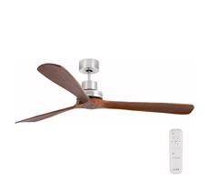 FARO Barcelona FARO 33464DC-Stropný látor LANTAU XL hnedá/chróm pr.168 cm+dálkové ovládanie