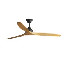 FARO Barcelona FARO 33718DC - Stropný látor ALO L drevo/čierna pr. 152 cm + diaľkové ovládanie