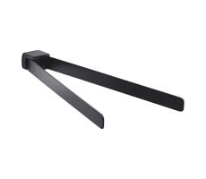 Gedy Gedy - Nástenný vešiak na uteráky otočný PIRENEI 36 cm matná čierna