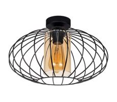 HEXE Prisadený luster CORRINI 1xE27/60W/230V pr. 34 cm čierna/béžová