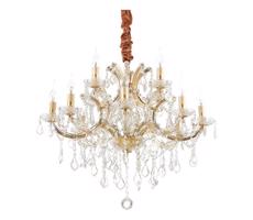 Ideal Lux Ideal Lux - Krištáľový luster na reťazi NAPOLEON 12xE14/40W/230V pr. 74 cm zlatá