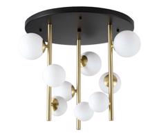 Ideal Lux Ideal Lux - LED Luster na tyči PERLAGE 9xG9/3W/230V pr. 55 cm zlatá/biela
