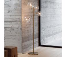 Ideal Lux Ideal Lux - LED Stojacia lampa EQUINOXE 4xG4/2W/230V mosadz/číra