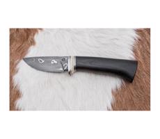Jiří Čurda Exkluzívny damaškový nôž 8,6 cm dub/ťavia kosť