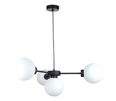Keter Lighting Luster na lanku KALIOPE 4xE27/60W/230V čierna/biela