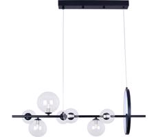LED Luster na lanku HYBRID LED/15W/230V + 7xG9/6W 4000K čierna