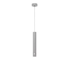 LED Luster na lanku TUBA 1xGU10/4,8W/230V šedá/lesklý chróm