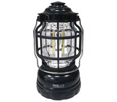 LED Stmievateľná prenosná kempingová lampa 3xLED/3W/3xAA IPX4 čierna