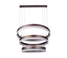 LED Stmievateľný luster na lanku LED/86W/230V 3000K hnedá