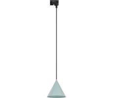 Luster na lanku do lištového systému CONO 1xE27/15W/230V čierna/mintová