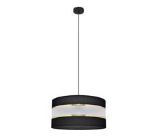 Luster na lanku HELEN 1xE27/15W/230V pr. 40 cm čierna/zlatá