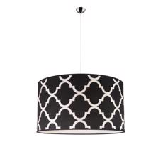 - Luster na lanku MAROKO 1xE27/40W/230V pr. 45 cm čierna/biela