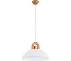 Luster na lanku MIGOT 1xE27/15W/230V béžová/zlatá