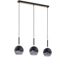 Luster na lanku MILTONA 3xE27/60W/230V čierna/šedá